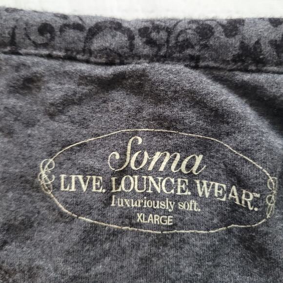 SOMA Size XL Divine Terry Raglan Sleeve Tunic Wallpaper Mini Quartz Feminine - Picture 7 of 9